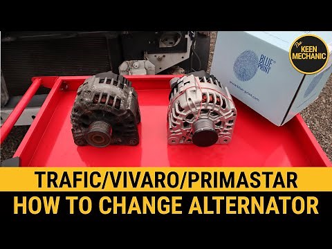 How to change replace install alternator Renault Trafic Vivaro Primastar remove alternator test f9q