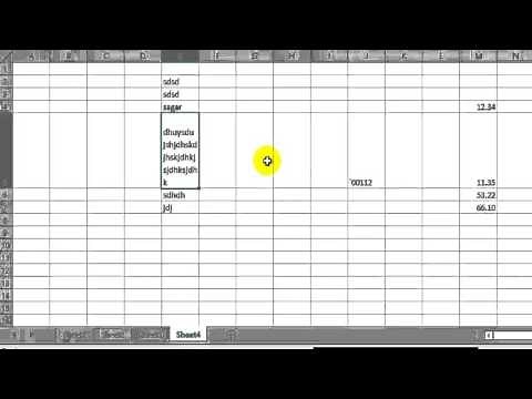 How to keep text in cell in Microsoft excel