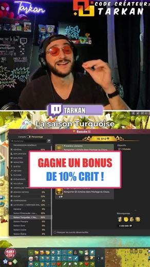 GAGNE UN BONUS DE 10% CRIT ! 🍀 #twitch #gaming #live #gaming #dofus #ankama #turquoise #astuce