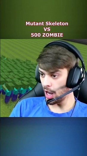 MINECRAFT MR BEAST GAMING MUTANT SKELETON VS 500 ZOMBIE #minecraft #mrbeastgaming