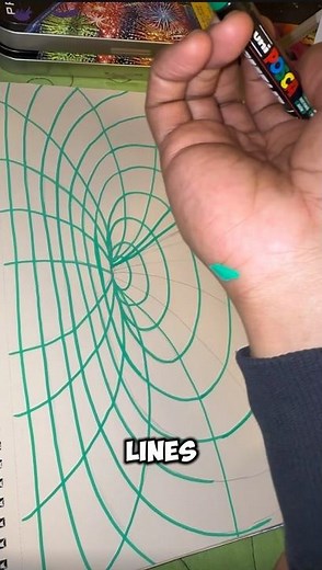 Checkered vortex tutorial✍🏽 #artclass #artinstruction #artdrawing #drawingprocess