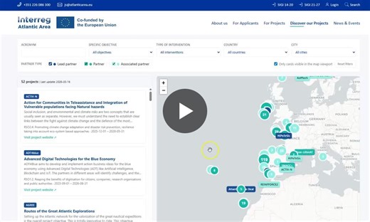🌍 We’re making it easier than ever to explore the projects supported by Interreg Atlantic Area Programme 🗺️ Our website now features an interactive map where all ongoing projects are georeferenced,… | Interreg Atlantic Area