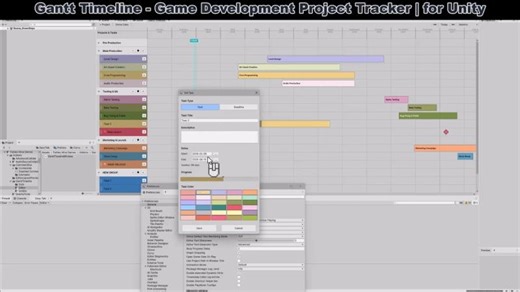 Gantt Timeline - Game Development Project Tracker for Unity | Fables Alive Games