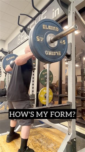 Squatting 225lbs on leg day.