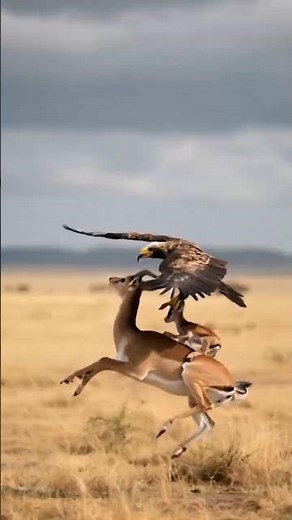 Eagle Attacks Young Deer in Shocking Wildlife Moment! 🦅🦌