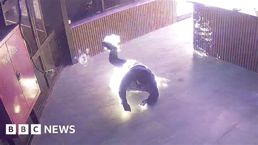 Watch: Moment man sets himself on fire in botched Melbourne arson attack