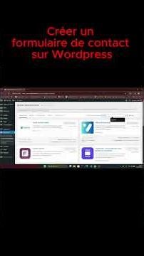 Créer un formulaire de contact sur Wordpress
