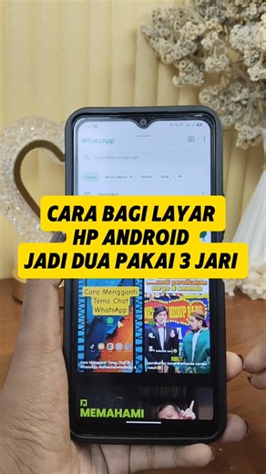 Cara Bagi Layar Hp Android Jadi Dua Pakai 3 Jari - Tutorial HP