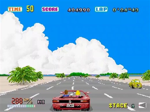 Sega Ages OutRun on Saturn is a near-perfect port of the 1986 arcade classic.Unlock Smooth mode by highlighting Game Mode in options, holding A+C and pressing left or right, it runs at a rock-solid 60fps instead of the arcade's 30fps, making the road feel noticeably smoother and more fluid than the original cabinet ever did.Many call this the definitive way to play it at home.