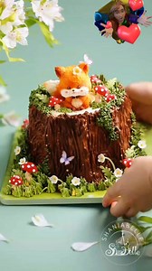 Whimsical tree stump cake design #cake #cakedecorating | Bolly Kay