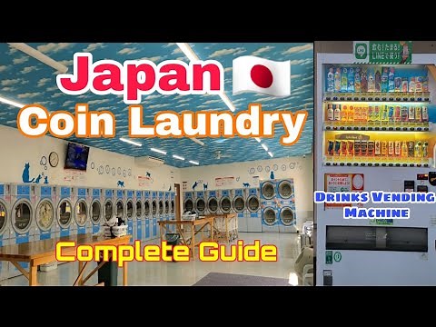 HOW TO USE COIN LAUNDRY And DRINKS VENDING MACHINE IN JAPAN.|| Step by Step