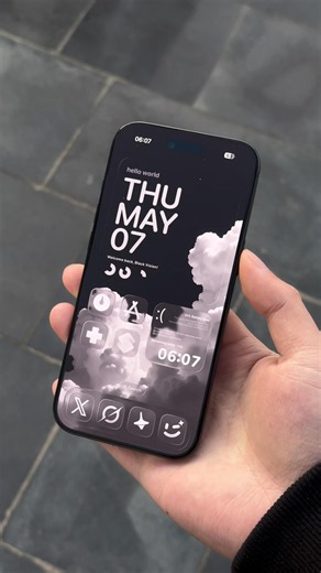 Moody Cloud iPhone Setup ☁️ #iphonesetup #iphonewallpaper