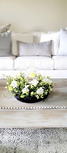 Modern Farmhouse Decor Lighted Centerpiece Bridal Bouquet Rustic Centerpiece Round Table Arrangement Country Decor Kitchen Table Flowers - Etsy