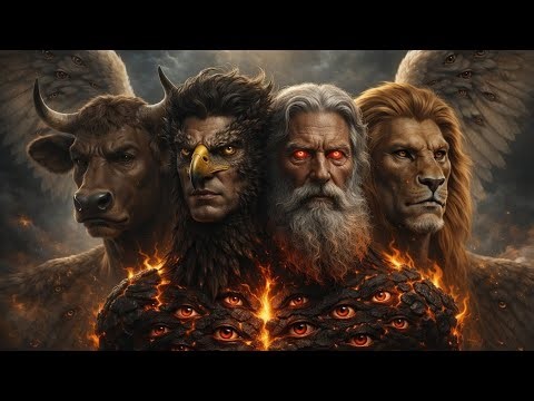 Cherubim Angels Explained: The Four Living Creatures of Ezekiel. Bible Stories.