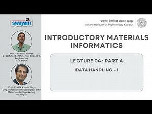 Lecture 04 (part-1): Data Handling- I