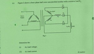 Figure 2 shows a three-phase half-wave uncontrolled rectifier w... | Filo