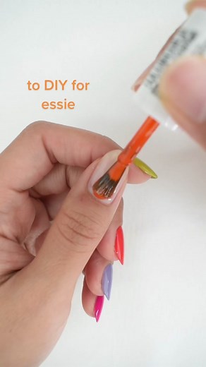 Orange Nail Polish DIY by Amy Tran