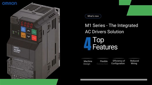 Introducing OMRON Corporation's M1 Series! ✨ Integrating EtherCAT® into your machine design can lead to increased flexibility and even space-saving configurations. With a single software tool, manufacturers can manage all of these features with ease, while also saving time and resources. ⏬Watch the video  to discover the latest features of OMRON's M1 Series, an integrated global AC drives solution. See the product range: https://bit.ly/3VlPxAZ | element14 Electronics | Facebook