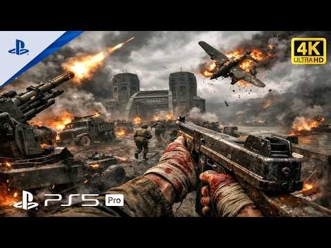 GERMANS LAUNCH SURPRISE ATTACK ON US TROOPS 💀 (COD WWII PS5 Ultra Realistic 4K)