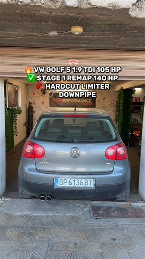 VW Golf 5 1.9 TDI 105 HP Stage 1 Chip Tuning Remap Hardcut Limiter tuned by OKPERFORMANCE PLOVDIV 🔥 FILE SERVICE 24/7 WORLDWIDE ✅ | OKPerformance Plovdiv