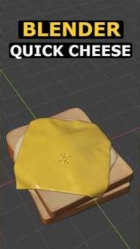 Quick Cheese - Blender Tutorial #3d #blender #simulation