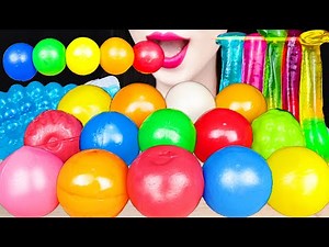 ASMR RAINBOW JELLY PARTY 레인보우 젤리 파티 먹방 EATING SOUNDS