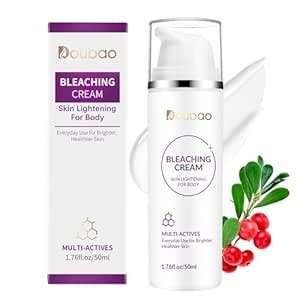 Skin Bleaching Cream, Skin Lightening Cream, Dark Spot Remover for Body, Elbows, Knees & Intimate Areas, Moisturizing Formula with Vitamin C, Lightweight & Fast Absorbing, 1.76 fl oz
