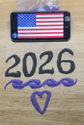 “2026” Happy New Year 🎆 #nameinsand #nameart #sandart #asmr #happynewyear