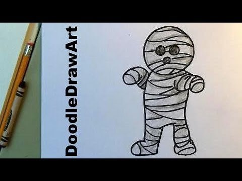 How To Draw a Mummy! Halloween Fun Drawing Lesson for Kids - Doodle Draw Art!