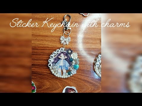 DIY sticker keychain | Hand made products |