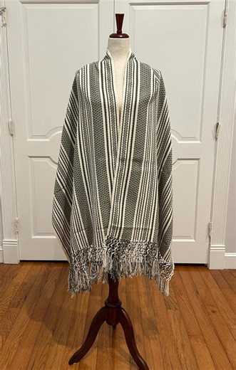 Traditional Mexican Rebozo From Oaxaca Mex. Mexican Shawl, Fringed Vest!! - Etsy