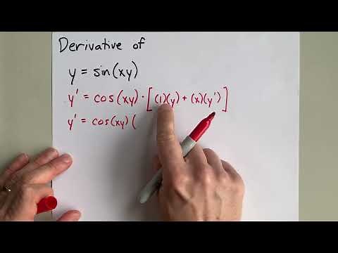Derivative of y=sin(xy)