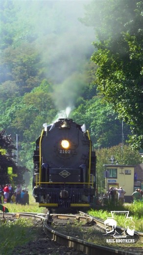9.6K views · 693 reactions | Reading and Northern steam locomotive 2102 powers through downtown Tamaqua PA on her way to Jim Thorpe PA on the last ramble of the summer. | Rail Brothers | Facebook