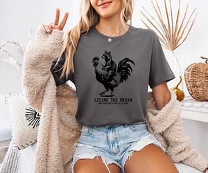 Living the Dream Shirt | Unisex T Shirt | Funny, Sarcastic Graphic Tee | Funny Farm Life T-shirt | Meme Tee - Etsy