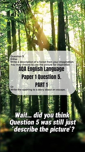 English Language Paper 1 Question 5 Part 1 - The Changes