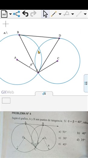 Angles in a pair of intersecting circles
