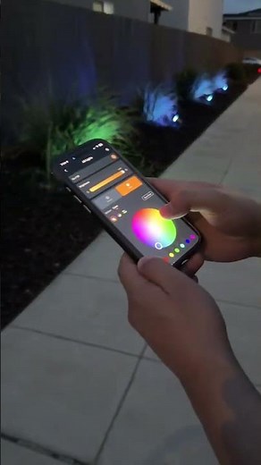 These outdoor smart color changing lights make your house look so pretty!!