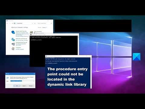 The procedure entry point could not be located in the dynamic link library