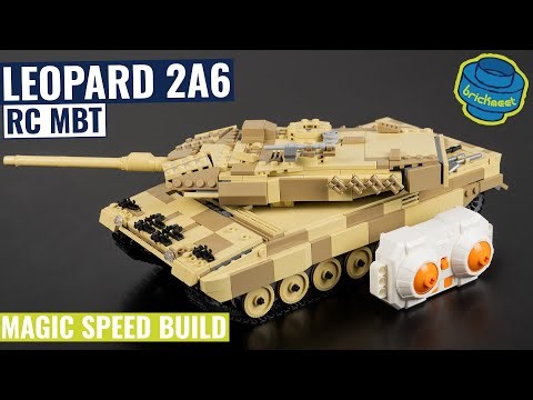 Modern Main Battle Tank Leopard 2A6 RC - MouldKing 20020 (Speed Build Review)