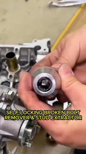 16K views · 81 reactions | THE BOLT SAVER.  Instantly extract broken, rusted, or stripped studs and bolts with ease. This self-locking tool grips tight and rotates the fastener out without damaging threads. SAVE THE JOB!  https://quickmechtools.com/products/self-locking-broken-bolt-remover-stud-extractor #quickmechtools #fyp #BoltExtractor #AutoRepair #MechanicTool #ToolHack | Quickmechtools | Facebook