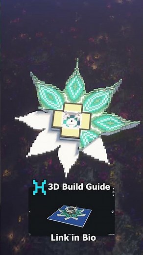 Minecraft Lotus House🏠 Get the new 3D build guide now link in bio 📝​ #minecraft