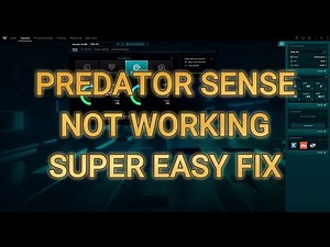 PREDATOR SENSE NOT WORKING - EASY FIX