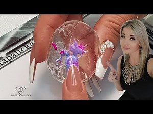 French manicure with stamper. Marble french with stamper. French manicure for beginner. Nails hacks.