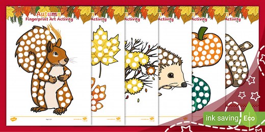 Autumn Fingerprint Art Activity