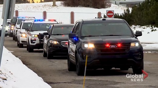 Touching tribute for fallen Calgary police officer