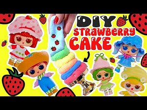 LOL Surprise Strawberry Shortcake Dolls Make and Decorate DIY Cake for Party! Pretend Play