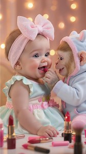 Cutest Makeup FAIL Ever 😂🐒💄 #funnybaby #funnyreels #cutebabies #makeuplover #fypageシ #babygirl #baby #FunnyBabyVideo #funny #fypviral #cute #makeup #cutest #fyp #cutebaby #funnyvideo #monkey #monkeys | Zaya Quinn