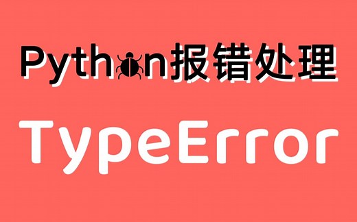 【Python常见报错处理】TypeError 无效类型 | 找出原因 快速解决 | 保姆级教程 有手就行 | 持续更新