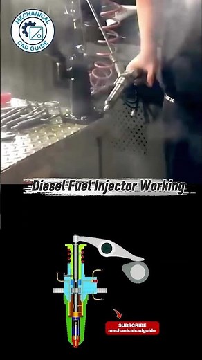 Diesel Fuel Injector Working #automobile #viral #engineblock #foryou #machine #engineering #1million