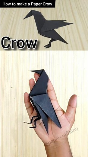 how to make a Paper crow 🐦‍⬛